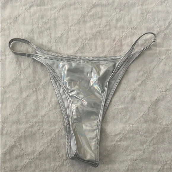 Holographic Silver Bikini Bottom - Picture 2 of 6